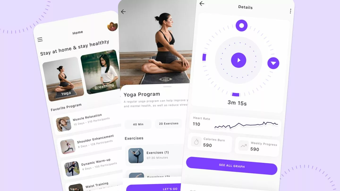 A Yoga and Exercise App with Integration of Wearables